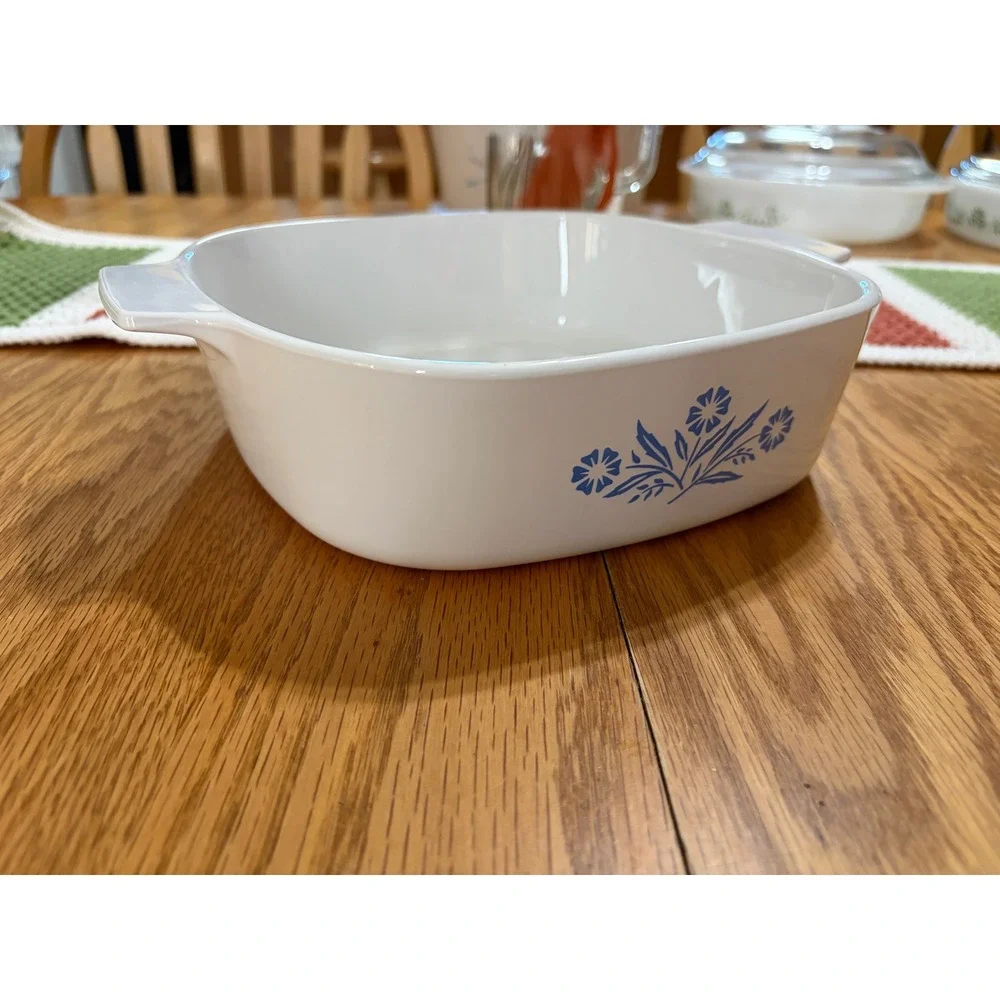 Corning Ware Cornflower Blue 2 Quart Square Casserole Dish A-2-B Vintage USA